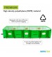 Mipatex HDPE Organic Vermi Compost Maker Bed 350 GSM 10ft x 4ft x 2ft (Green)